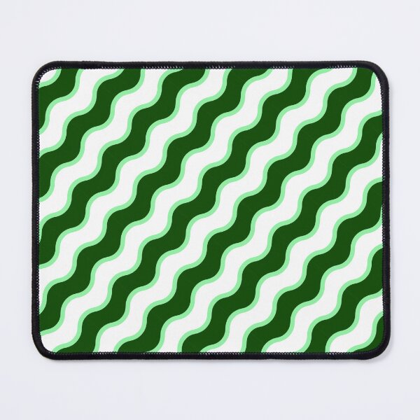 Item preview, Green & Mint Alternating Color Wave Lines Prolific Pattern designed and sold by Alchemy-A-La-G.