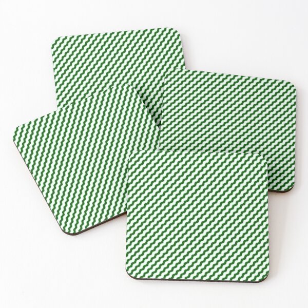 Item preview, Green & Mint Alternating Color Wave Lines Prolific Pattern designed and sold by Alchemy-A-La-G.