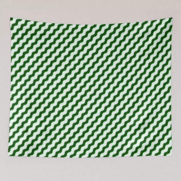 Item preview, Green & Mint Alternating Color Wave Lines Prolific Pattern designed and sold by Alchemy-A-La-G.
