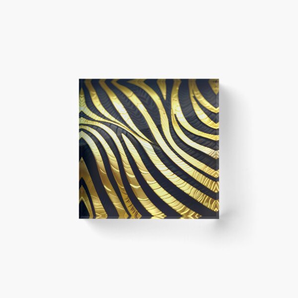 Item preview, Abstract Golden Zebra Skin Pattern designed and sold by TheArtOfPat.