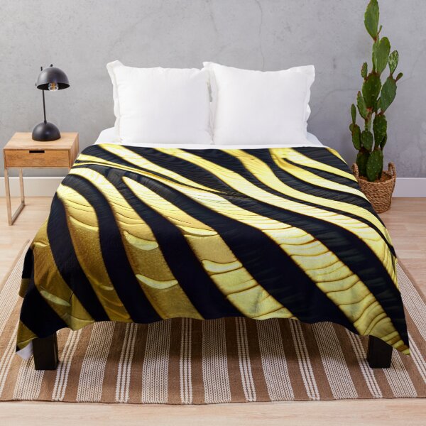 Item preview, Abstract Golden Zebra Skin Pattern designed and sold by TheArtOfPat.