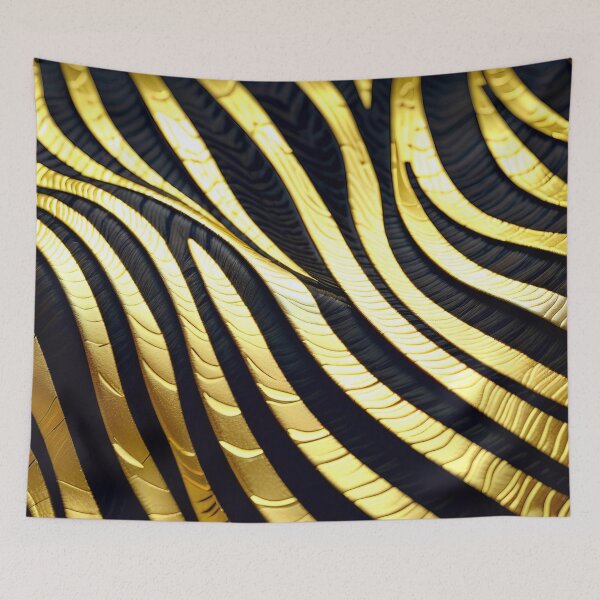 Item preview, Abstract Golden Zebra Skin Pattern designed and sold by TheArtOfPat.