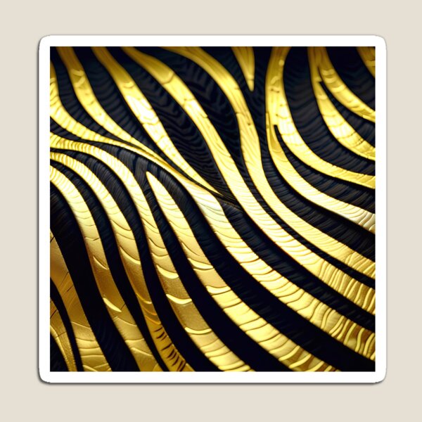 Aperçu de l'œuvre Abstract Golden Zebra Skin Pattern créée et vendue par TheArtOfPat.