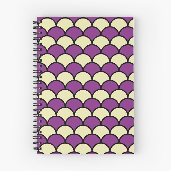 Item preview, Yellow & Purple Semicircle Scales Black Outline Prolific Pattern designed and sold by Alchemy-A-La-G.