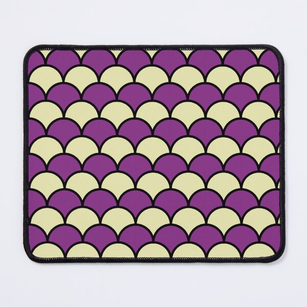 Item preview, Yellow & Purple Semicircle Scales Black Outline Prolific Pattern designed and sold by Alchemy-A-La-G.
