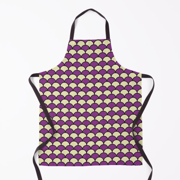 Item preview, Yellow & Purple Semicircle Scales Black Outline Prolific Pattern designed and sold by Alchemy-A-La-G.
