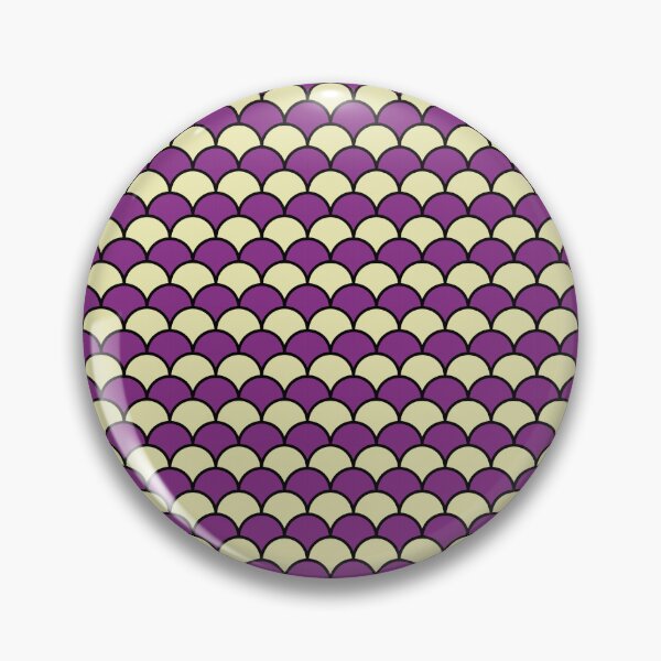 Item preview, Yellow & Purple Semicircle Scales Black Outline Prolific Pattern designed and sold by Alchemy-A-La-G.
