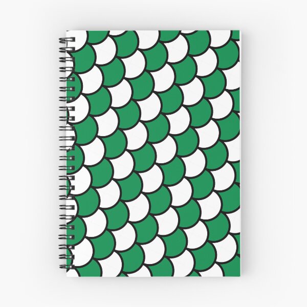 Item preview, Green & White Semicircle Scales Black Trim Prolific Pattern designed and sold by Alchemy-A-La-G.