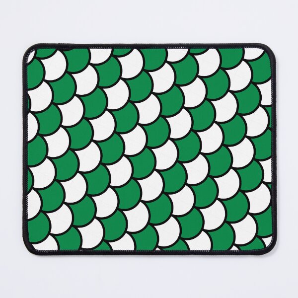 Item preview, Green & White Semicircle Scales Black Trim Prolific Pattern designed and sold by Alchemy-A-La-G.