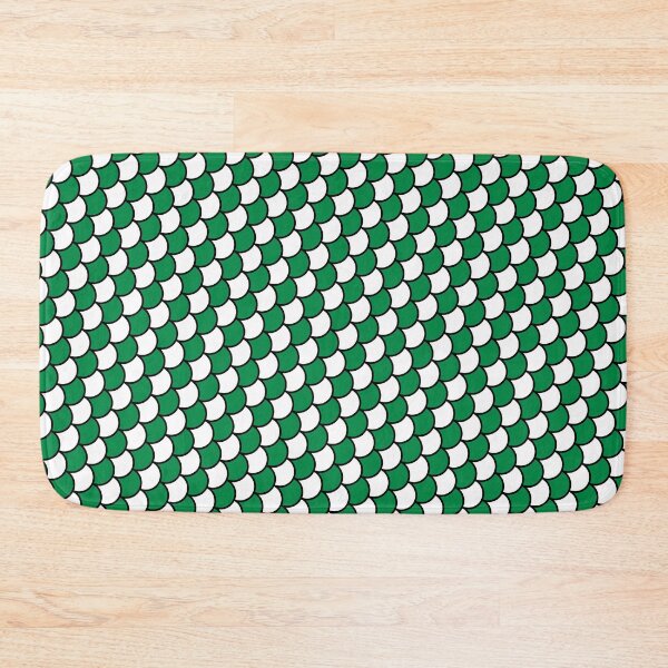 Item preview, Green & White Semicircle Scales Black Trim Prolific Pattern designed and sold by Alchemy-A-La-G.
