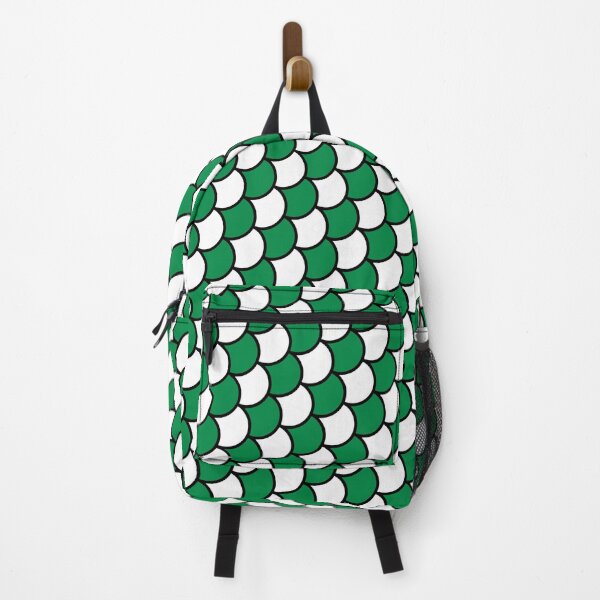Item preview, Green & White Semicircle Scales Black Trim Prolific Pattern designed and sold by Alchemy-A-La-G.