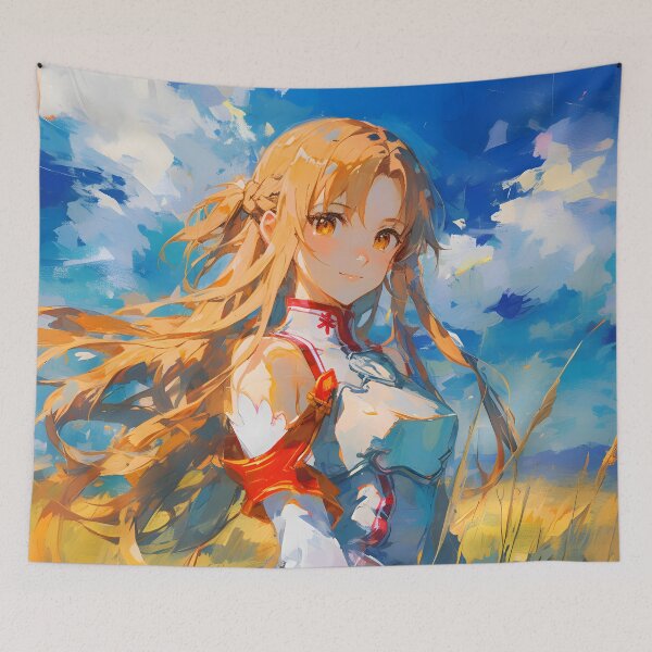 Item preview, Asuna SAO Cute Anime Girl – Oil Painting Style designed and sold by DGitaldreamgirl.