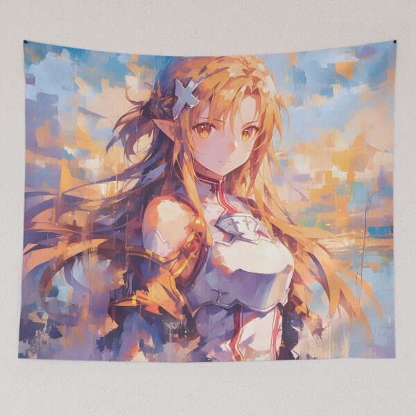 Item preview, Asuna SAO Cute Anime Girl – Oil Painting Style designed and sold by DGitaldreamgirl.