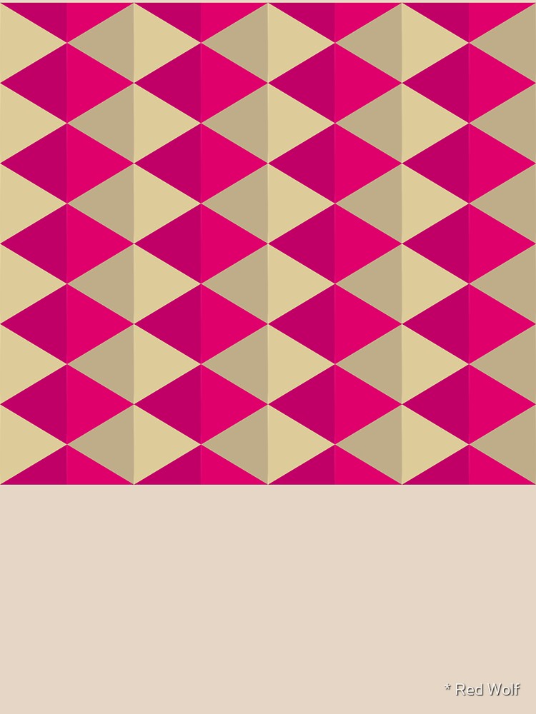 Geometric Pattern: Split Diamond: Pink by redwolfoz