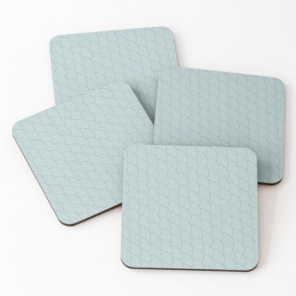 Item preview, Green & White Scale Pulse Ripples Semicircle Prolific Pattern designed and sold by Alchemy-A-La-G.