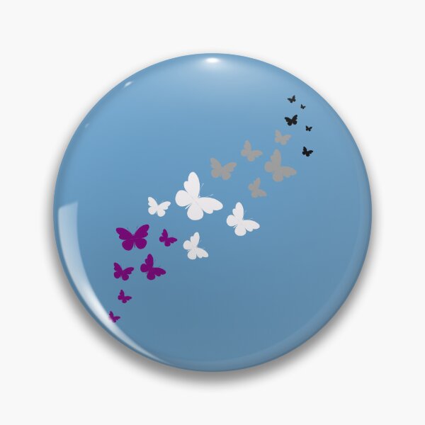 Item preview, Cute Asexual Pride Flag Butterflies, Subtle Asexual Design designed and sold by Travelslightly.