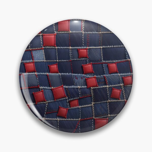 Item preview, Blue And Red Abstract Denim Pattern designed and sold by TheArtOfPat.