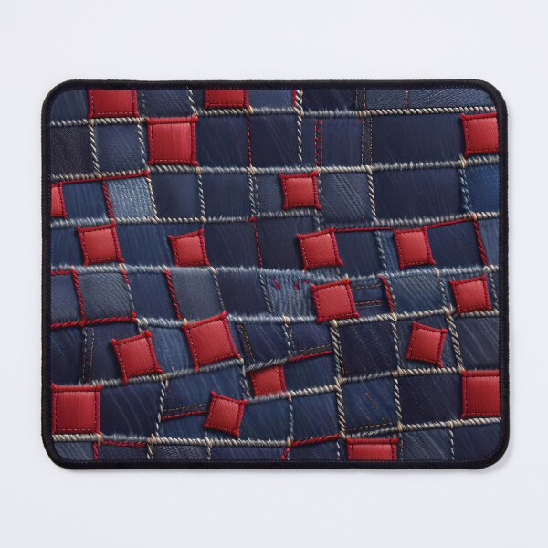 Item preview, Blue And Red Abstract Denim Pattern designed and sold by TheArtOfPat.