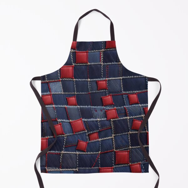 Item preview, Blue And Red Abstract Denim Pattern designed and sold by TheArtOfPat.