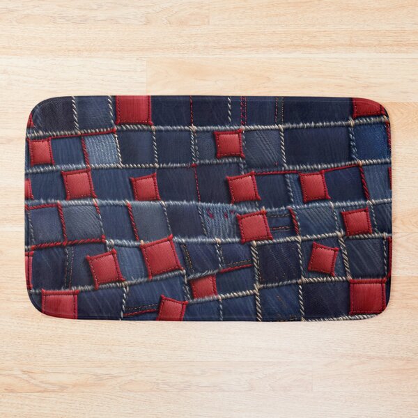 Item preview, Blue And Red Abstract Denim Pattern designed and sold by TheArtOfPat.