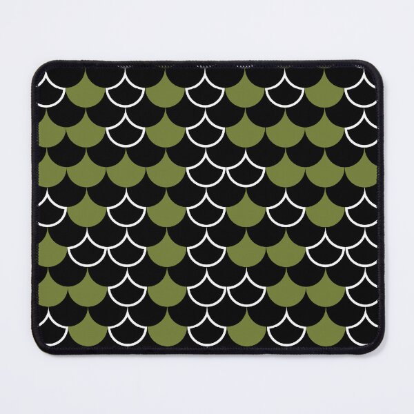 Item preview, Black & Gold Scales White Trim Semicircle Prolific Pattern designed and sold by Alchemy-A-La-G.