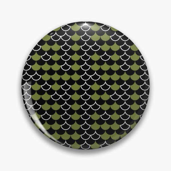 Item preview, Black & Gold Scales White Trim Semicircle Prolific Pattern designed and sold by Alchemy-A-La-G.