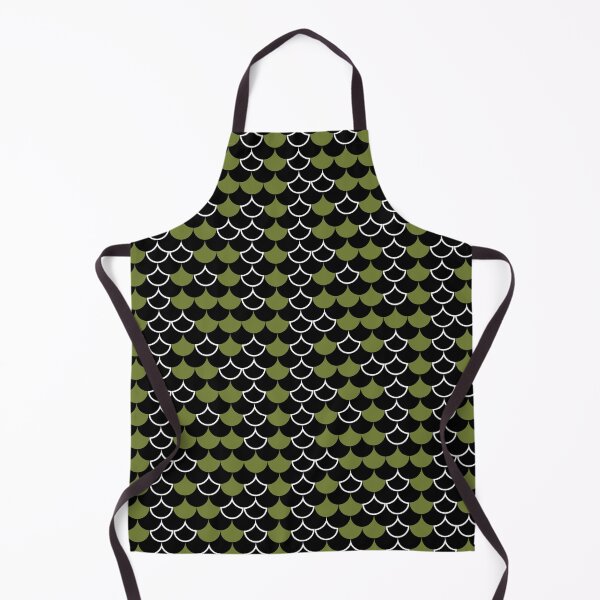 Item preview, Black & Gold Scales White Trim Semicircle Prolific Pattern designed and sold by Alchemy-A-La-G.