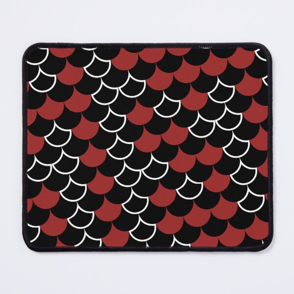 Item preview, Black & Red Scales White Trim Semicircle Prolific Pattern designed and sold by Alchemy-A-La-G.