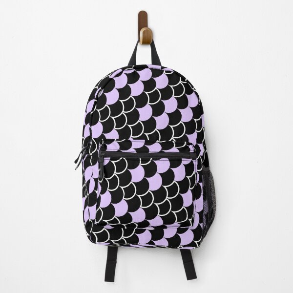 Item preview, Black & Lavender Scales White Trim Semicircle Prolific Pattern designed and sold by Alchemy-A-La-G.