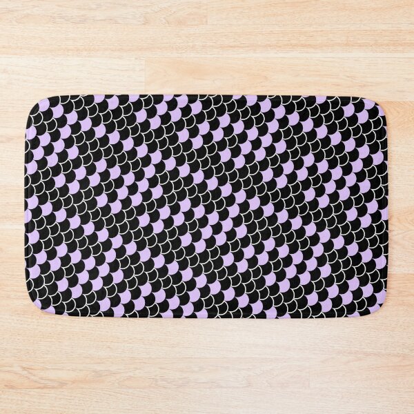 Item preview, Black & Lavender Scales White Trim Semicircle Prolific Pattern designed and sold by Alchemy-A-La-G.