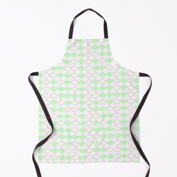 Item preview, White & Mint Scales Pink Trim Semicircle Prolific Pattern designed and sold by Alchemy-A-La-G.