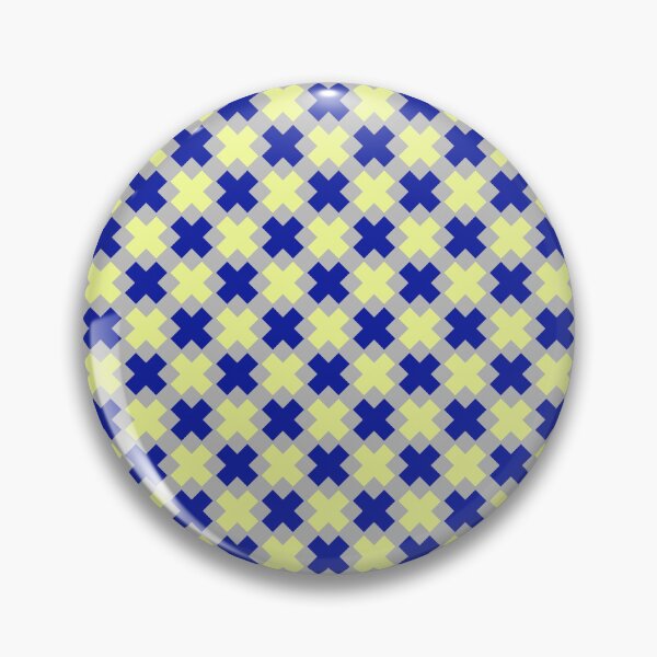 Item preview, Blue & Yellow Plus Alternating Symbols Grey Prolific Pattern designed and sold by Alchemy-A-La-G.