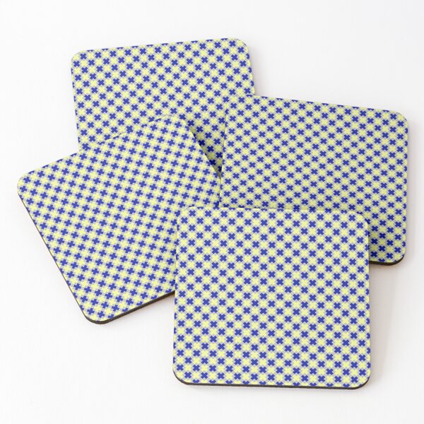 Item preview, Blue & Yellow Plus Alternating Symbols Grey Prolific Pattern designed and sold by Alchemy-A-La-G.