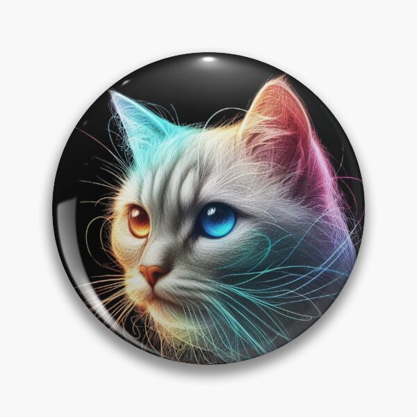Item preview, A dazzling artistic painting of a cat illuminated in rainbow designed and sold by ROYAL-STAR.