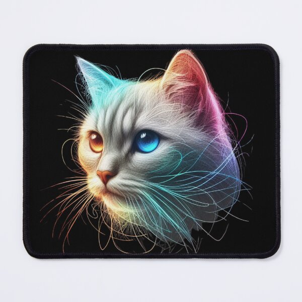Item preview, A dazzling artistic painting of a cat illuminated in rainbow designed and sold by ROYAL-STAR.