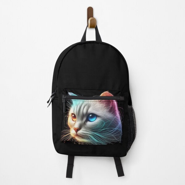 Item preview, Una deslumbrante pintura artística de un gato iluminado por un arco iris. designed and sold by ROYAL-STAR.