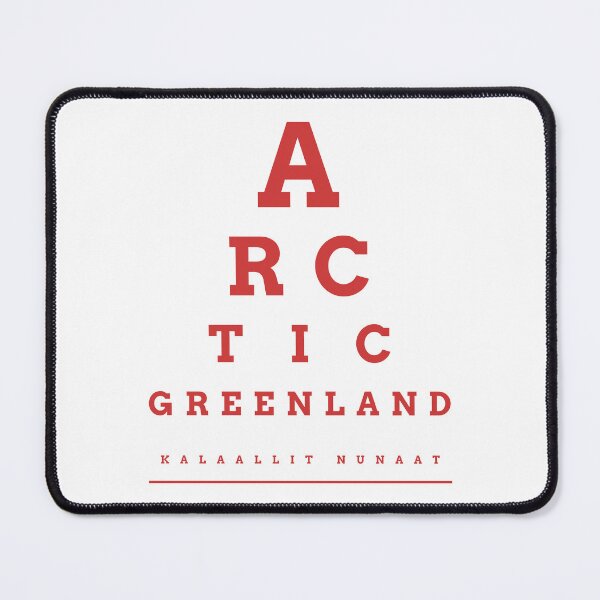 Item preview, Arctic Greenland Eye Test Chart Red Wording Fun T-shirt Design designed and sold by GraTEEtude.