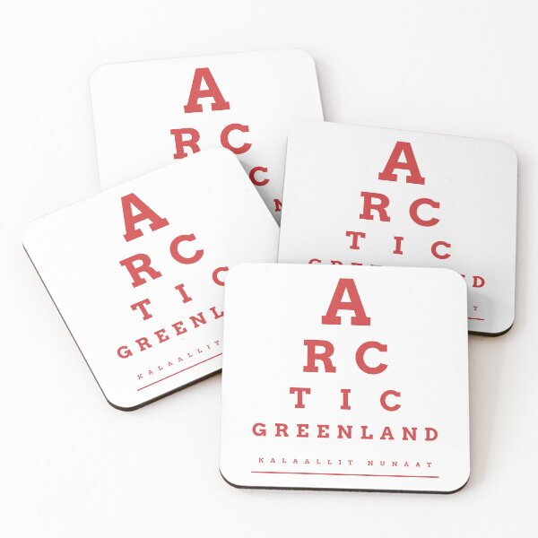 Item preview, Arctic Greenland Eye Test Chart Red Wording Fun T-shirt Design designed and sold by GraTEEtude.