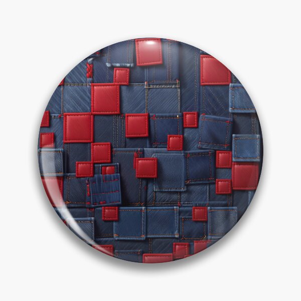Item preview, Blue And Red Abstract Denim Pattern designed and sold by TheArtOfPat.