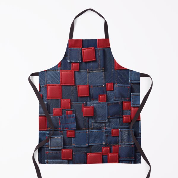 Item preview, Blue And Red Abstract Denim Pattern designed and sold by TheArtOfPat.