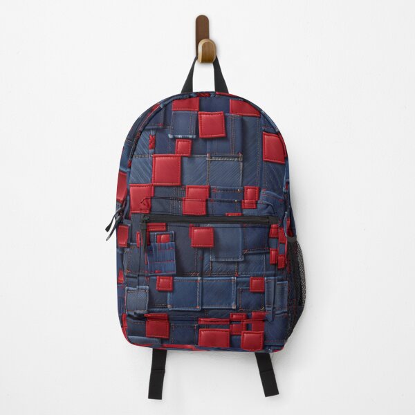 Item preview, Blue And Red Abstract Denim Pattern designed and sold by TheArtOfPat.