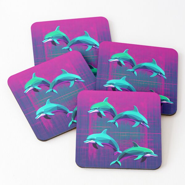 Item preview, Turquoise Dolphins (Abstract) designed and sold by JazzPWall.