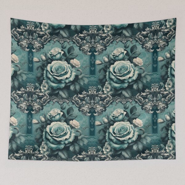 Item preview,  Teal Baroque Inspired Roses designed and sold by DesignsByPrnces.