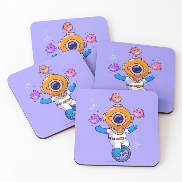 Item preview, Aquatic Circus Fun: Cute Diver Cartoon Vector Icon designed and sold by hjian8219.