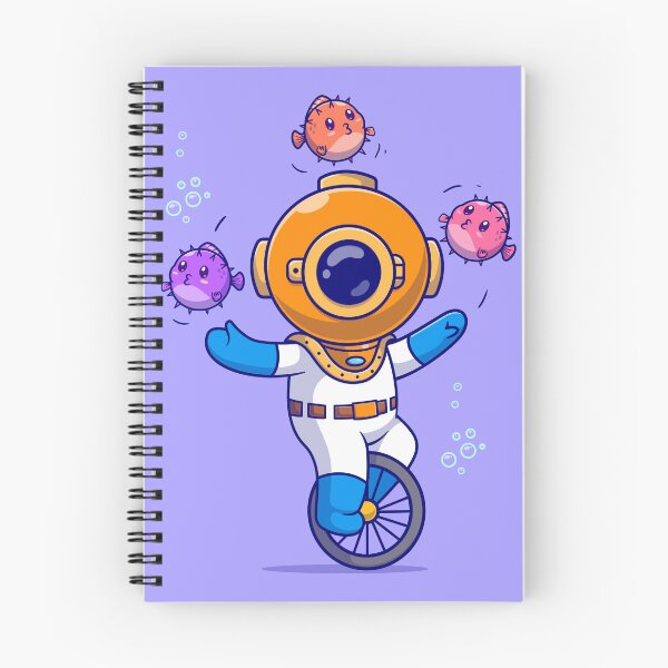 Item preview, Aquatic Circus Fun: Cute Diver Cartoon Vector Icon designed and sold by hjian8219.
