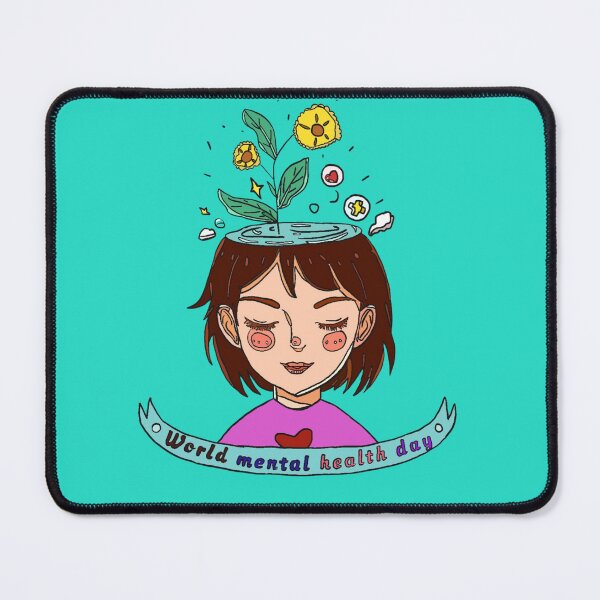 Item preview, Woman with flowers on her head to promote mental health awareness. designed and sold by Sabrina-1988.