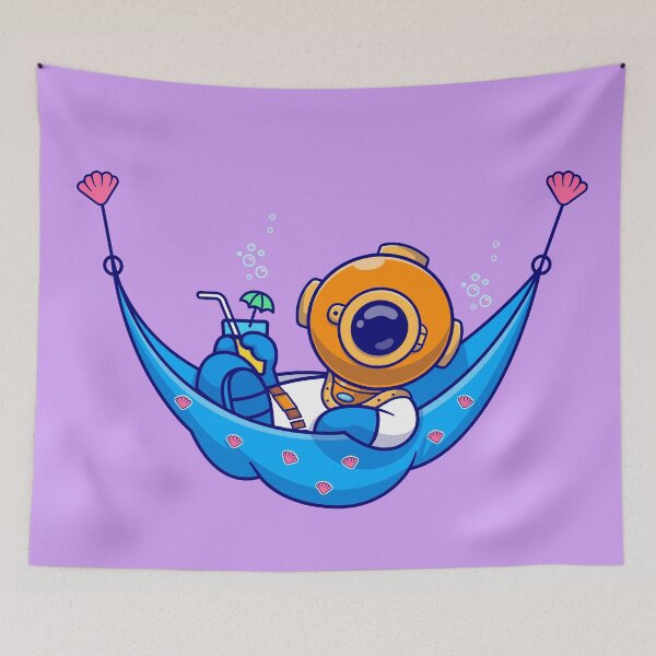 Item preview, Relaxed Underwater Retreat: Cute Diver Cartoon Vector Icon designed and sold by hjian8219.