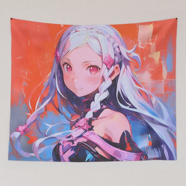 Item preview, Yuna SAO Cute Anime Girl – Oil Painting Style designed and sold by DGitaldreamgirl.