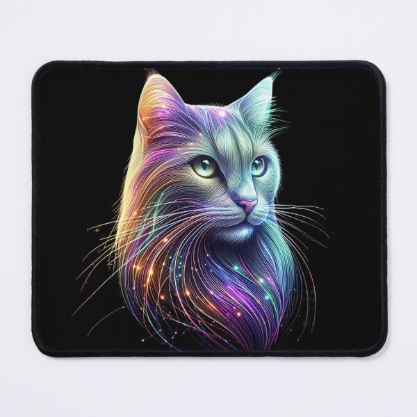 Item preview, A dazzling artistic painting of a cat illuminated in rainbow designed and sold by ROYAL-STAR.