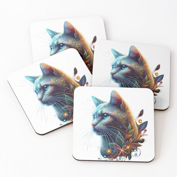 Item preview, A dazzling artistic painting of a cat illuminated in rainbow designed and sold by ROYAL-STAR.